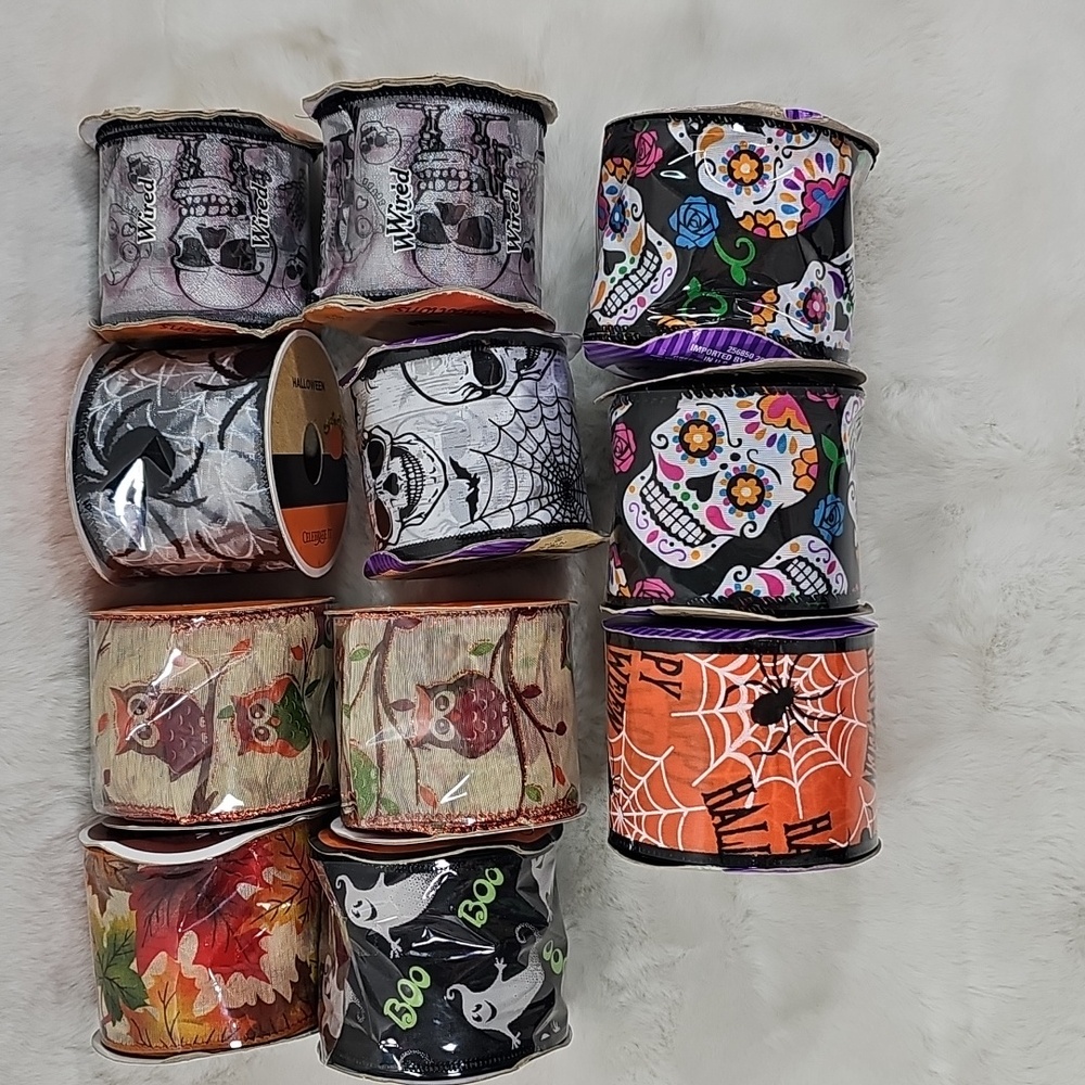 Halloween and Fall Themed Ribbon Set